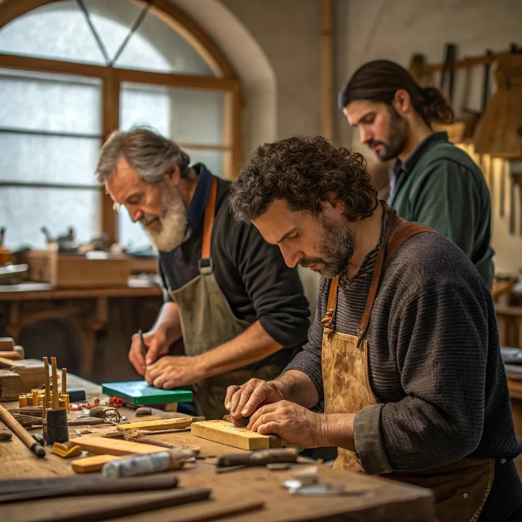 Team of artisans at Pyranthisa